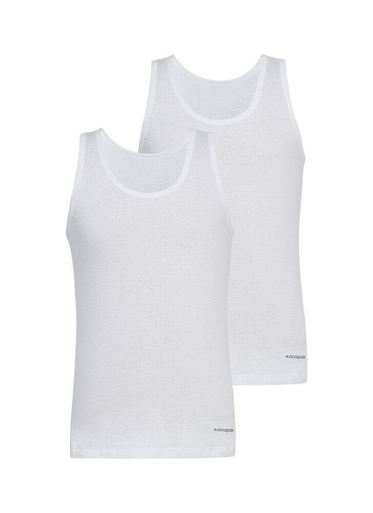 Blackspade - Blackspade Erkek Atlet 2'li Paket Loose Fit 9225 - Beyaz