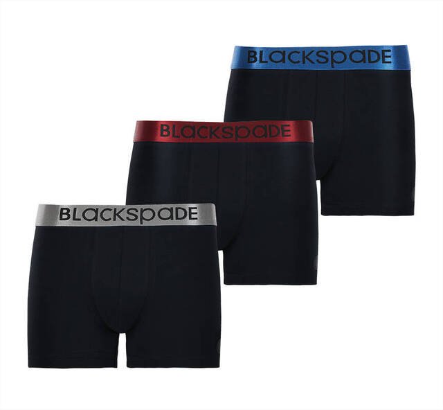 Blackspade - Blackspade Erkek Boxer 3'lü Paket Modern Basics 9470 - Siyah