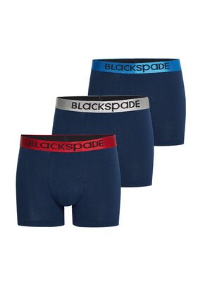 Blackspade - Blackspade Erkek Boxer 3'lü Paket Modern Basics 9471 - Mavi