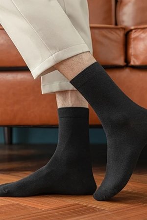 Çekmece 12'Li Erkek Dikişli Çorap Siyah - Thumbnail