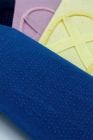 Çekmece 4′lü Kadın Pilates Çorabı Renkli - Thumbnail