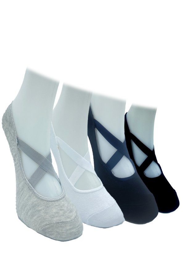 Çekmece - Çekmece 4′lü Kadın Pilates Çorabı Klasik