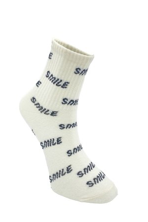 Çekmece 6′lı Desenli Kolej Çorap Smile - Thumbnail
