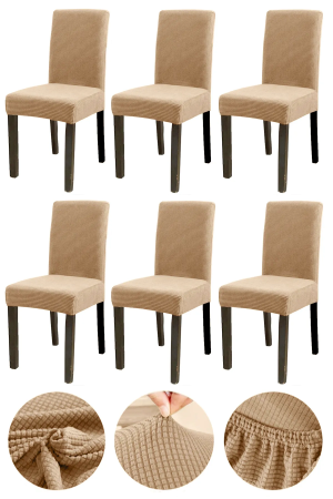 Çekmece - Çekmece Bambu Sandalye Örtüsü Cappuccino