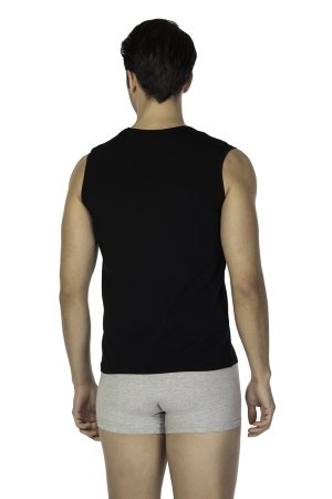 DS Damat DS0250 Comfort V Yaka Kolsuz T-shirt Atlet Siyah - Thumbnail