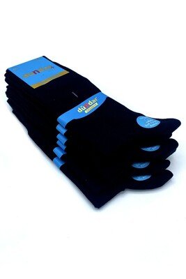 Dündar Plus 6′lı Exclusive Dikişsiz Cotton Çorap Siyah - Thumbnail