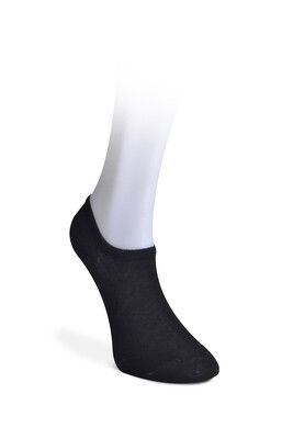 Ekonomık 6'Lı Unisex Görünmez Çorap Siyah - Thumbnail