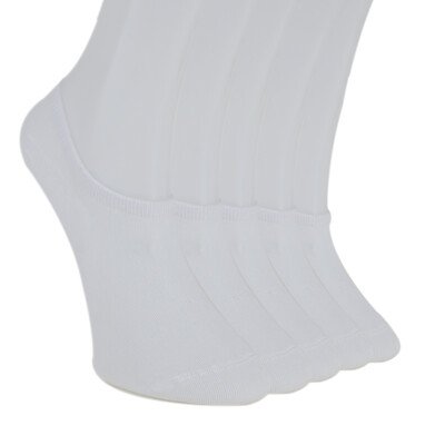 Solonine - Solonine Premium 5li Unisex Görünmez Renkli Çorap Beyaz