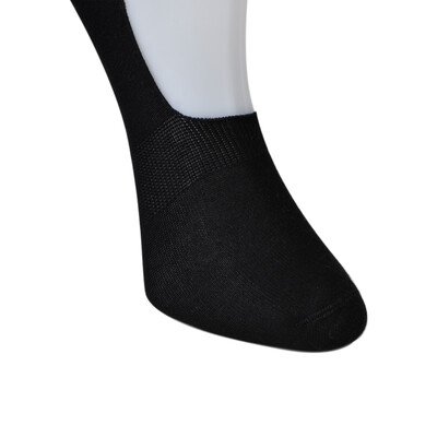 Solonine Premium 6lı Unisex Görünmez Kaymaz Bambu Babet Çorap Siyah - Thumbnail