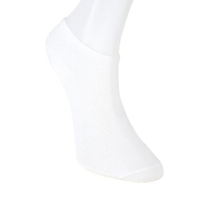 Solonine Premium 6'lı Unisex Patik Çorap Beyaz - Thumbnail