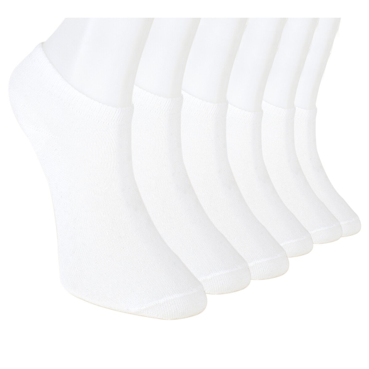 Solonine Premium 6'lı Unisex Patik Çorap Beyaz