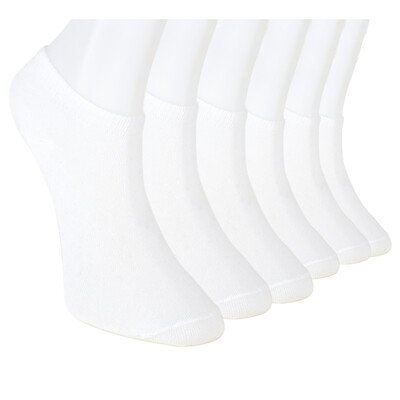 Solonine - Solonine Premium 6'lı Unisex Patik Çorap Beyaz