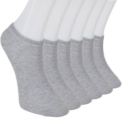 Solonine Premium 6lı Unisex Patik Çorap Gri - Thumbnail