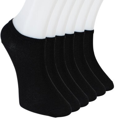 Solonine - Solonine Premium 6lı Unisex Patik Çorap Siyah