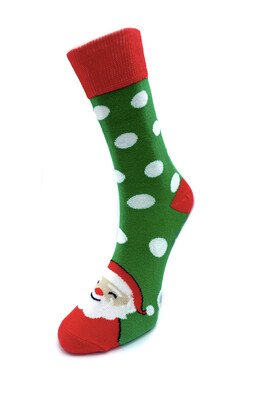Solonine - Solonine Yılbaşı Temalı Pamuk Çorap Noel Baba